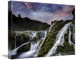 Mossy_ Waterfall_at_ Twilight