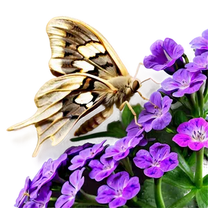 Moth On Flower PNG 05242024
