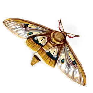 Moth Sketch PNG 05242024