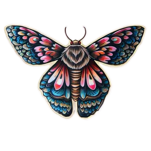 Moth Tattoo Design PNG Qdo