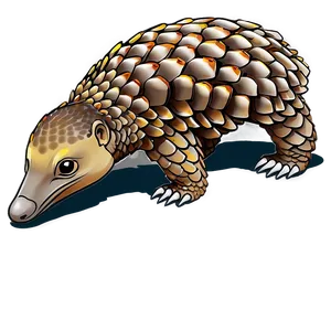Mother And Baby Pangolin PNG 06212024