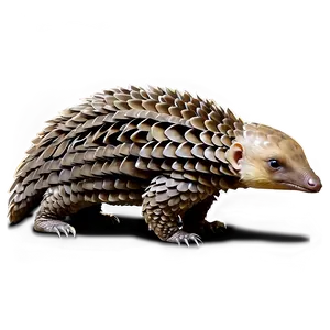 Mother And Baby Pangolin PNG 33