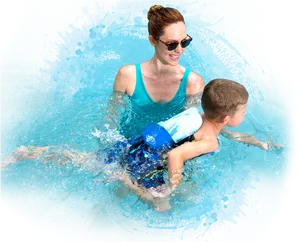 Mother Child Swimming Lesson.jpg PNG