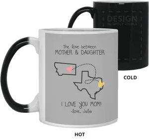 Mother Daughter Love Color Changing Mug PNG
