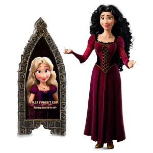 Mother Gothel And Rapunzel Png Qtt PNG image