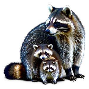 Mother Raccoon And Baby Png Fju44 PNG image