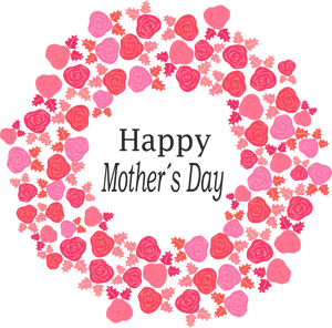 Mothers Day Floral Wreath PNG image