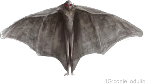 Mothman Cryptid Illustration PNG image