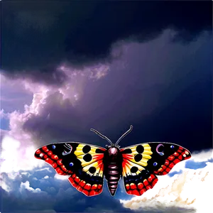 Mothra In Stormy Skies Png Pbg98 PNG image