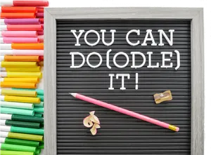 Motivational Blackboard Message PNG