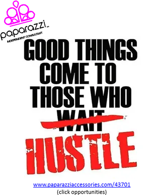 Motivational Hustle Quote Paparazzi Accessories PNG image