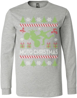 Moto Christmas Themed Sweatshirt
