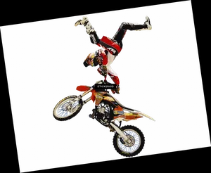 Motocross Freestyle Stunt Performance PNG image