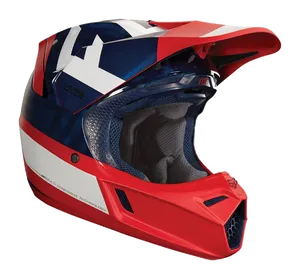 Motocross Helmet Red White Blue Design.png PNG image
