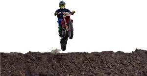 Motocross Jump Action Shot PNG image