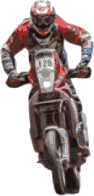 Motocross Rider Action Pose