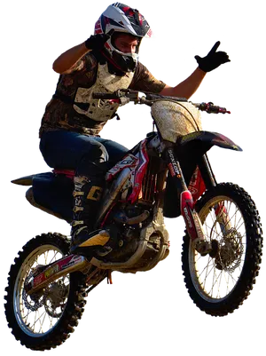 Motocross Rider Midair Gesture.png PNG image