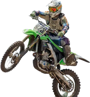Motocross Rider Midair Kawasaki923