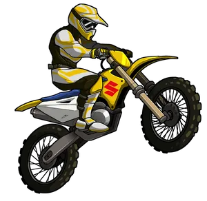 Motocross Rider Vector Illustration PNG image