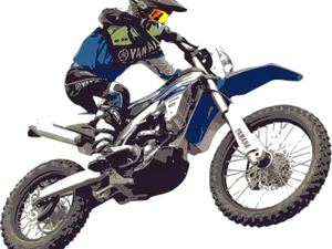 Motocross Rideron Yamaha Bike PNG image