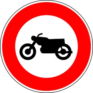Motorcycle Prohibited Sign PNG