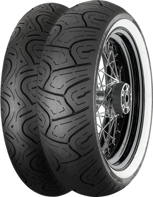 Motorcycle Tyreswith Alloy Wheels PNG image