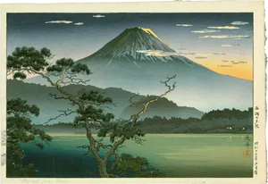 Mount Fuji Classic Japanese Artwork PNG image