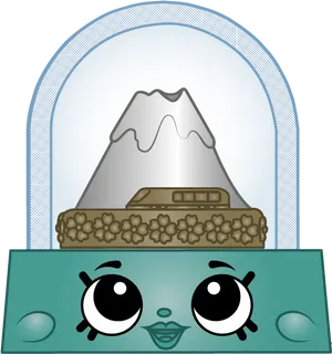 Mount Fujiand Cute Sushi Character