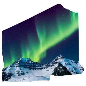 Mountain And Aurora Borealis PNG Chc PNG