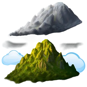 Mountain And Clouds PNG Odw PNG
