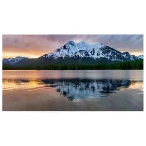 Mountain And Lake Sunset PNG 88 PNG
