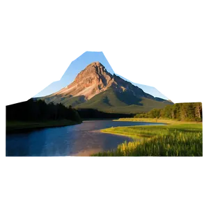 Mountain And Lake Sunset Png Vdk PNG image