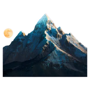 Mountain And Moon PNG Dik27 PNG