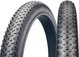 Mountain Bike Tires Profile View PNG