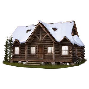 Mountain Cabin Aesthetic Png 04292024 PNG image