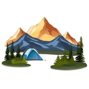 Mountain Camping Scene Png 05032024 PNG image