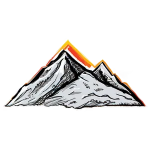 Mountain Doodle Png Qxc10 PNG image