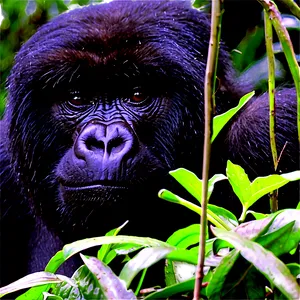 Mountain Gorilla In Mist Png 75 PNG image