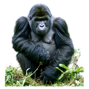 Mountain Gorilla In Mist Png Mtg PNG image