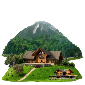 Mountain Houses PNG 3