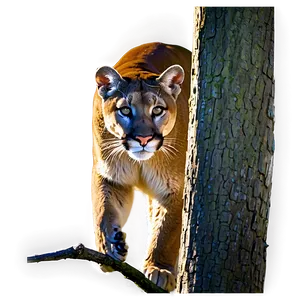 Mountain Lion At Dawn PNG 16