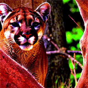 Mountain Lion Family PNG 06262024