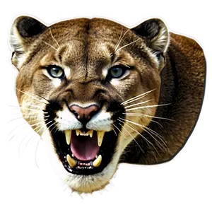 Mountain Lion Growl PNG Mlw22