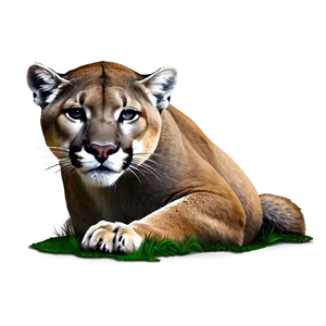 Mountain Lion Sketch PNG Tof
