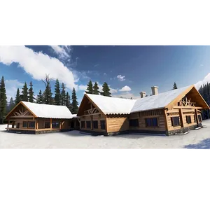 Mountain Mansion Panorama PNG 05242024