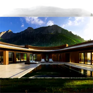 Mountain Mansion Panorama PNG Oqh
