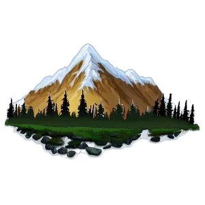 Mountain Peak View PNG Yym