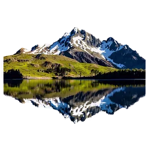 Mountain Reflection In Water PNG Fmu PNG