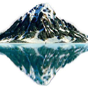 Mountain Reflection In Water PNG Olk87