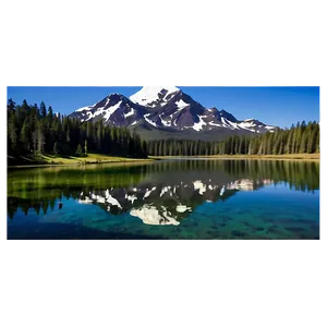 Mountain Reflection Lake Png 05032024 PNG image